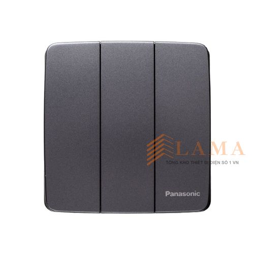 Bộ 3 Công Tắc C 2 Chiều Dòng Minerva Màu Xám Ánh Kim WMT506MYH VN