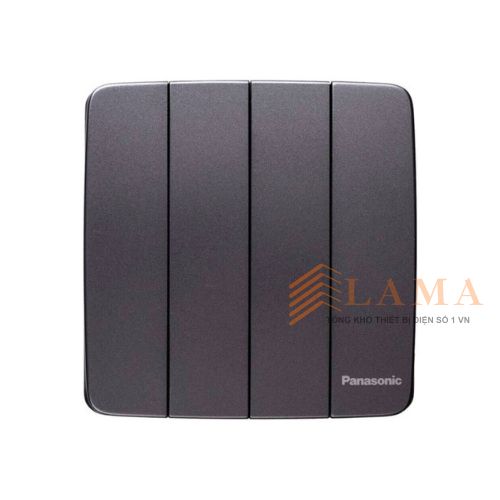 Bộ 4 Công Tắc B 1 Chiều Dòng Minerva Màu Xám Ánh Kim WMT507MYH VN